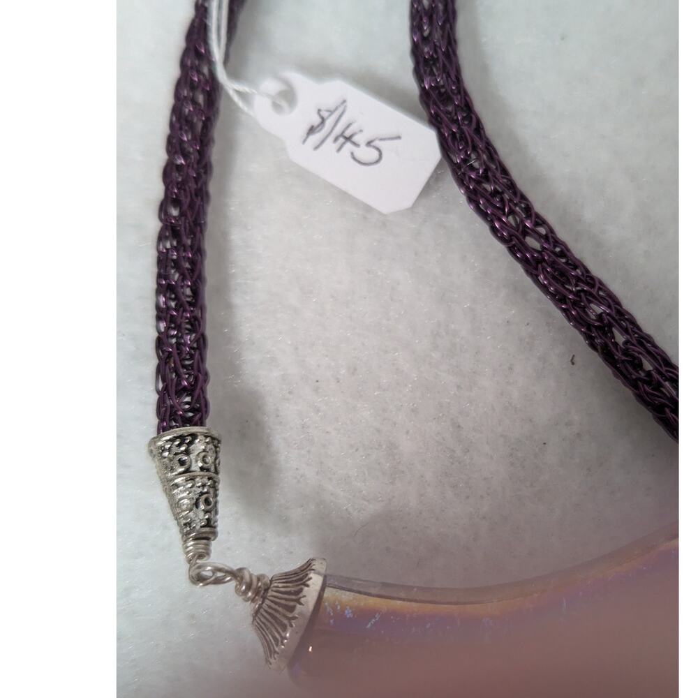 Handmade Dichroic bead Viking chain18" + 2.5" chain extender Handcrafted,Artisan - Picture 6 of 7